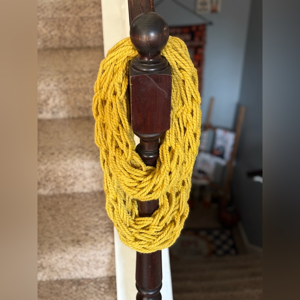 Handmade Arm Knit Infinity Scarf - Picture 4 of 5